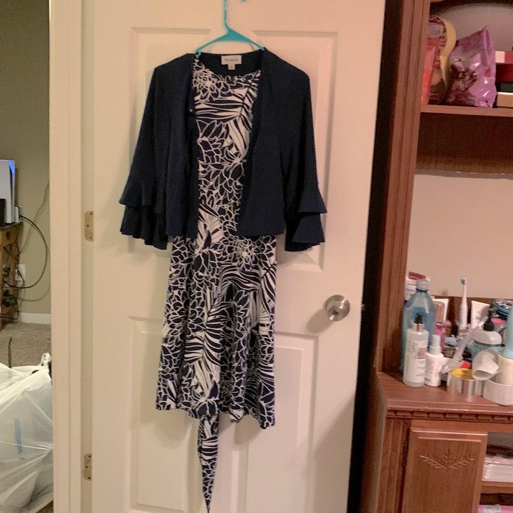 Nicolette dress set 2pc Silky Stretchy Breathable Sleeveless Dress dolman Jacket